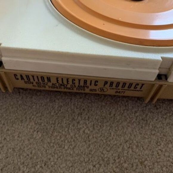 Vintage 1978 Fisher Price Record Player Phonograph-No Lid - Picture 5 of 10